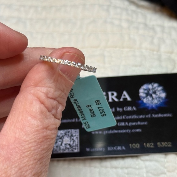 ✨ 925 Moissanite Eternity Ring – Size 8 – Sparkling Band - Picture 1 of 5